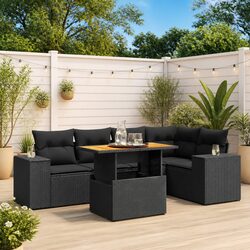 Outdoor 6-Piece Sofa Set - Dimensions and Materials