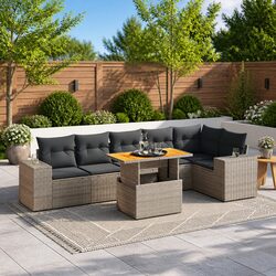 7 Piece Garden Sofa Set - Dimensions & Features Detailed