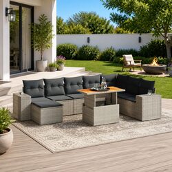 Specifications of the 9-Piece Modular Garden Sofa Set