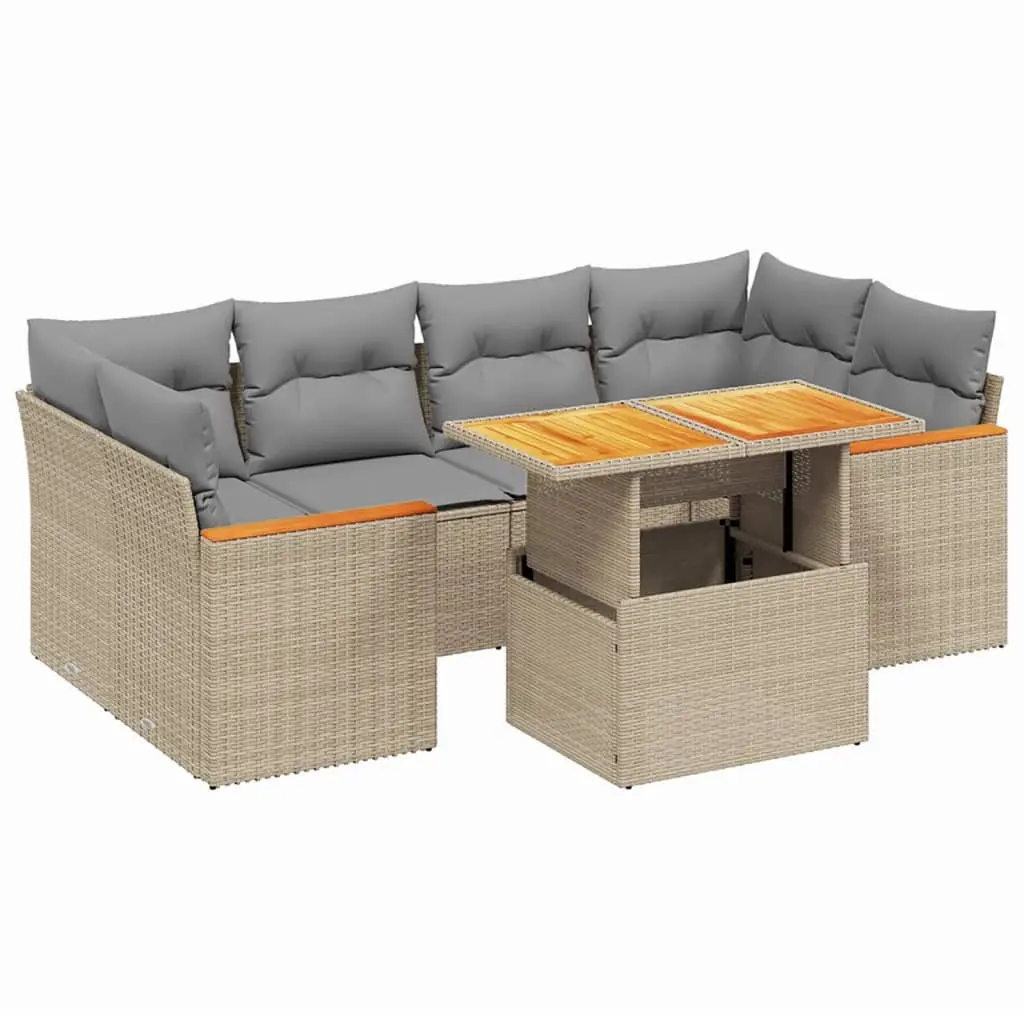 7 Piece Adjustable Garden Sofa Set