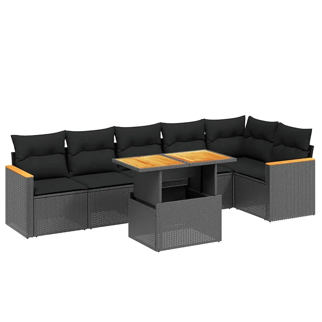 7-Piece Garden Sofa Set with Adjustable Tabletop