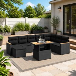 9 Piece Garden Sofa Set: Dimensions and Specifications