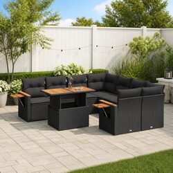 Specifications of the 9 Piece Garden Sofa Set with Cushions