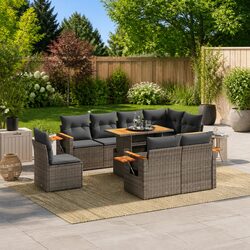 Specifications of 9 Piece Modular Garden Sofa Set