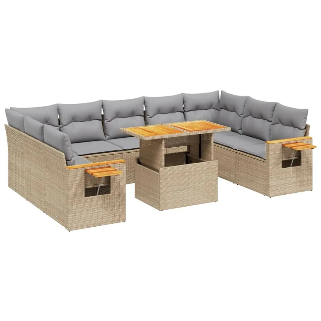 11 Piece Outdoor Garden Sofa Set with Cushions