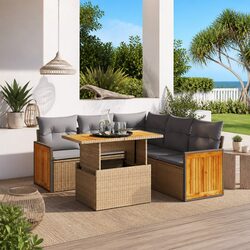 Outdoor Sofa Set 6-Piece: Dimensions and Materials