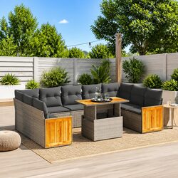Specifications of 10-Piece Modular Garden Sofa Set