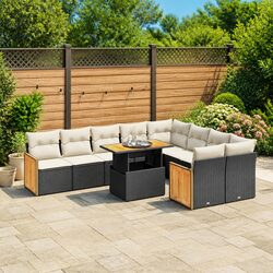Detailed Specs of the 10-Piece Black Garden Sofa Set