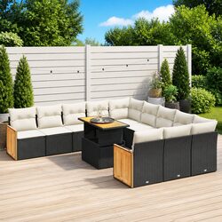 Specifications for 11 Piece Black Rattan Garden Sofa Set