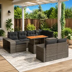 Detailed Specifications for Garden Sofa Set 11 Piece Grey