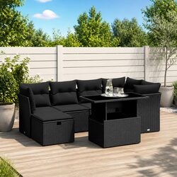 7 Piece Modular Outdoor Sofa Set with Adjustable Table