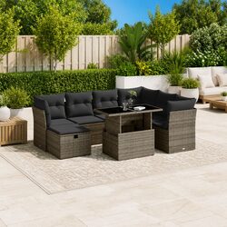 Specifications of 8-Piece Garden Sofa Set in Grey