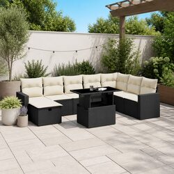 Specifications of 9 Piece Modular Outdoor Sofa Set in Black
