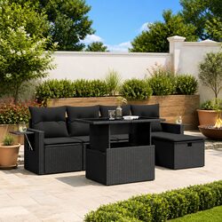 Specifications of Black PE Rattan Modular Sofa Set