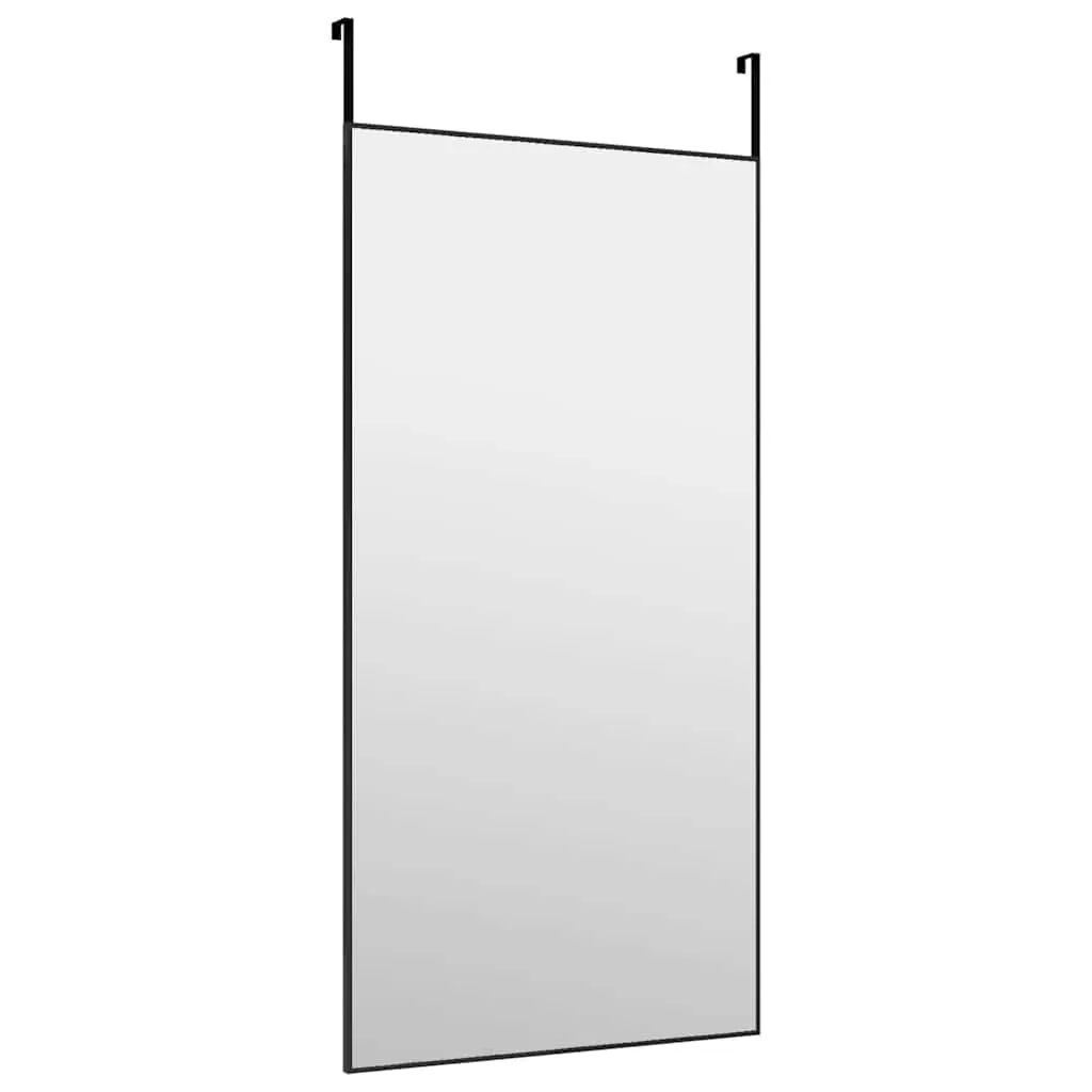 Door Mirror Black 50x100 cm Wall Mounted for Bedroom Living Room Corridor
