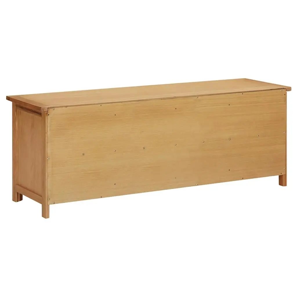 Solid Wood Shoe Rack Bench Organiser 8 Compartments Brown Storage Cabinet