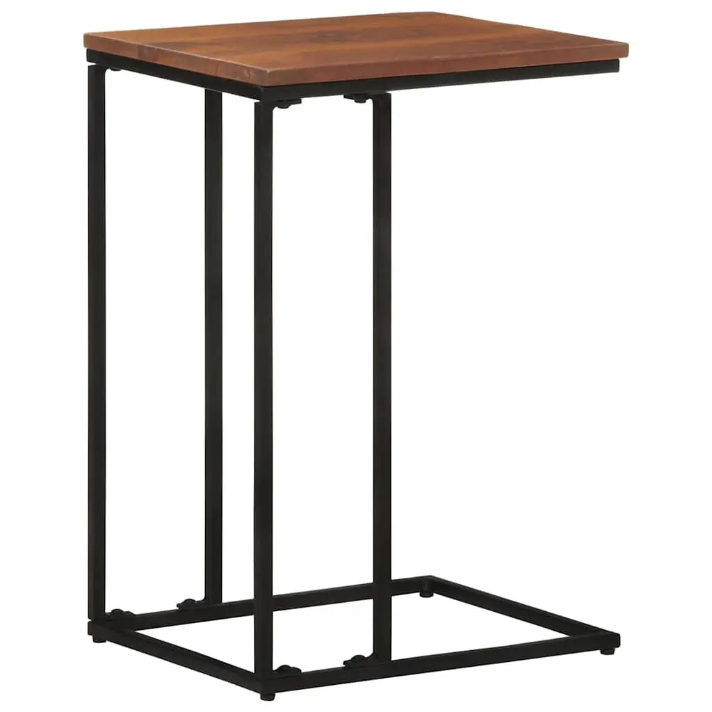 Side Table End Table Accent Living Room Furniture Brown Wooden Couch 35x45x65cm