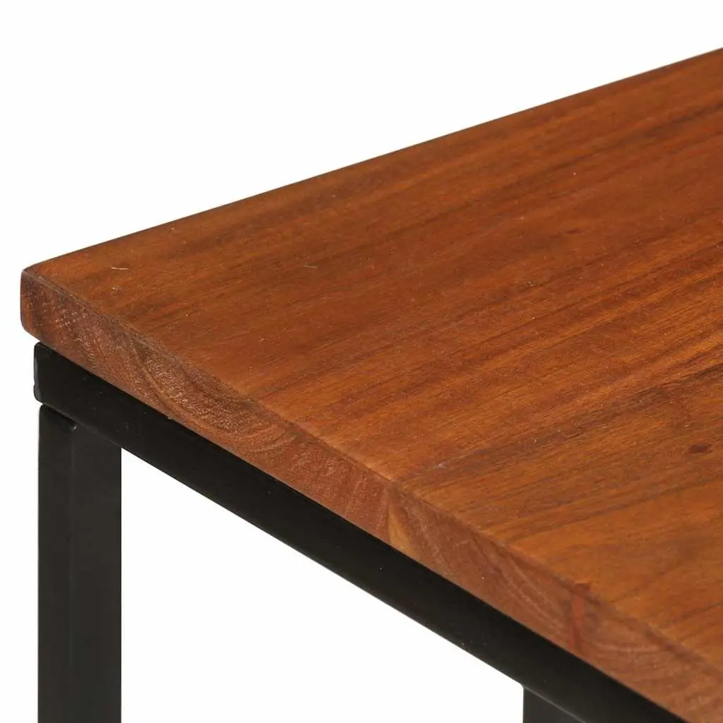 Side Table End Table Accent Living Room Furniture Brown Wooden Couch 35x45x65cm