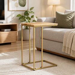 Dimensions and Materials: Brown Side Table 35x45x65cm