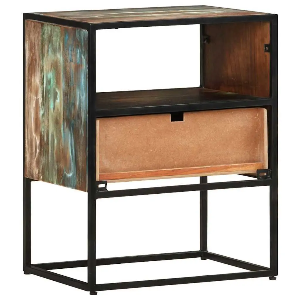 Bedside Table for Bedroom 40x30x50cm Solid Reclaimed Wood Cabinet Nightstand with Drawer