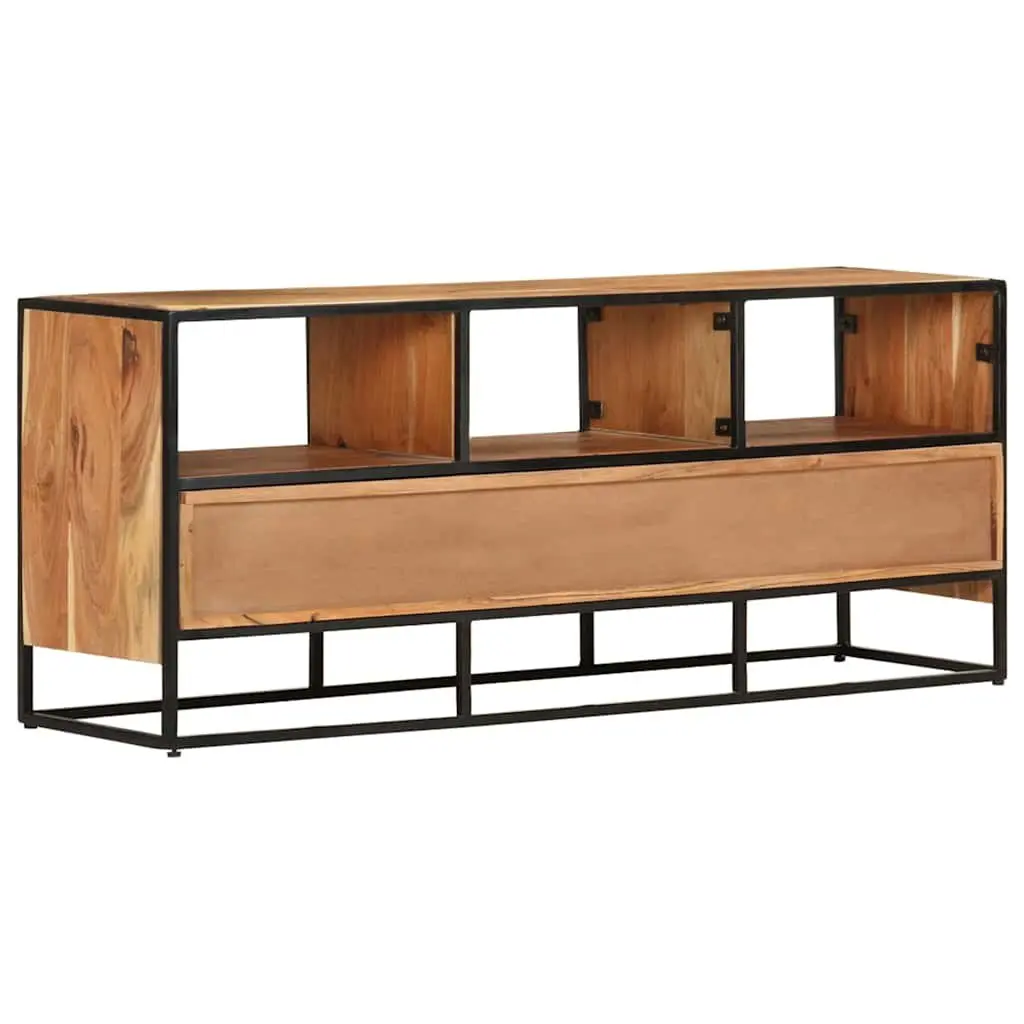 TV Cabinet for Living Room 110x30x45cm Solid Acacia Wood with 3 Drawers and 3 Shelves Brown