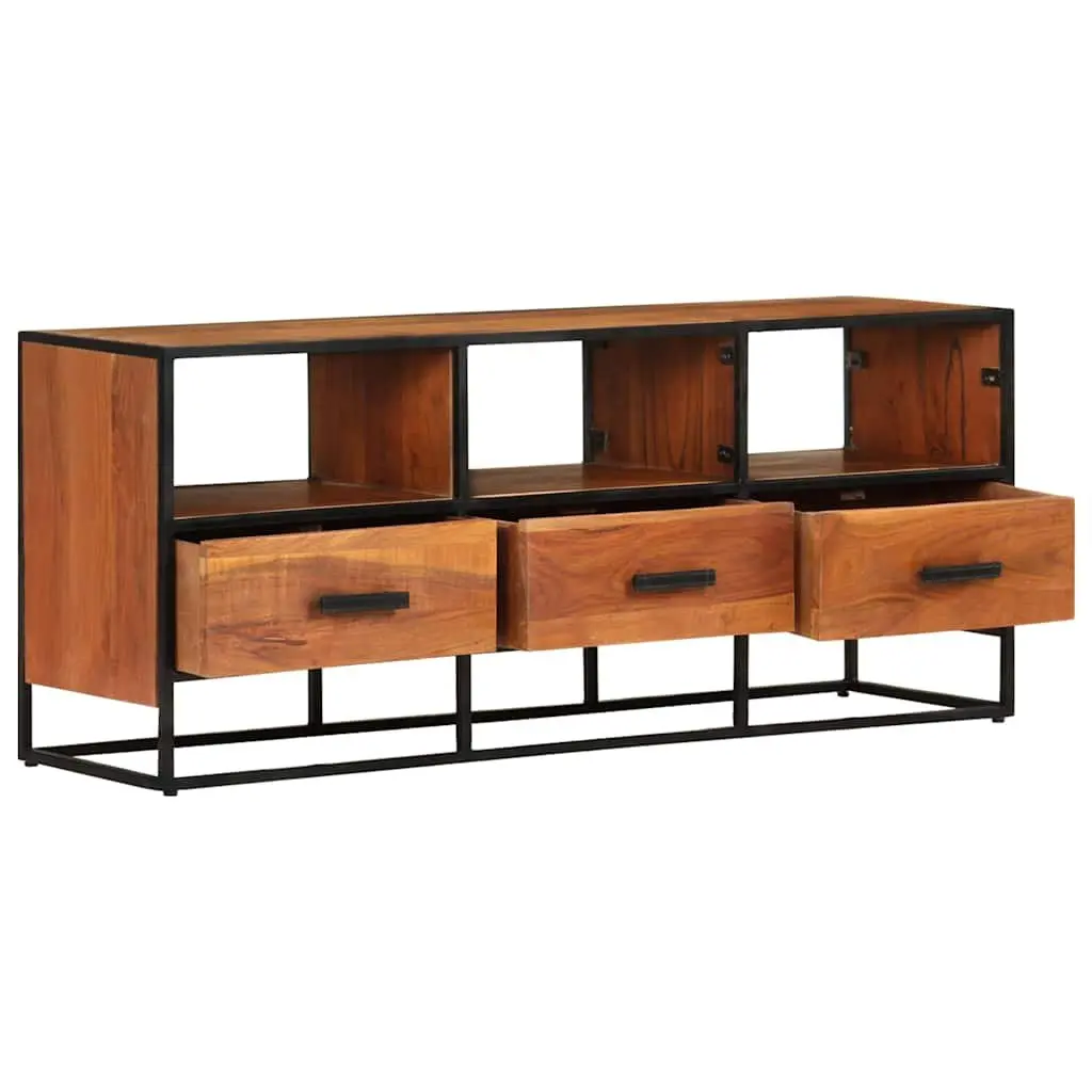 TV Cabinet for Living Room 110x30x45 cm Brown Wood Storage Unit with 3 Drawers and 3 Shelves