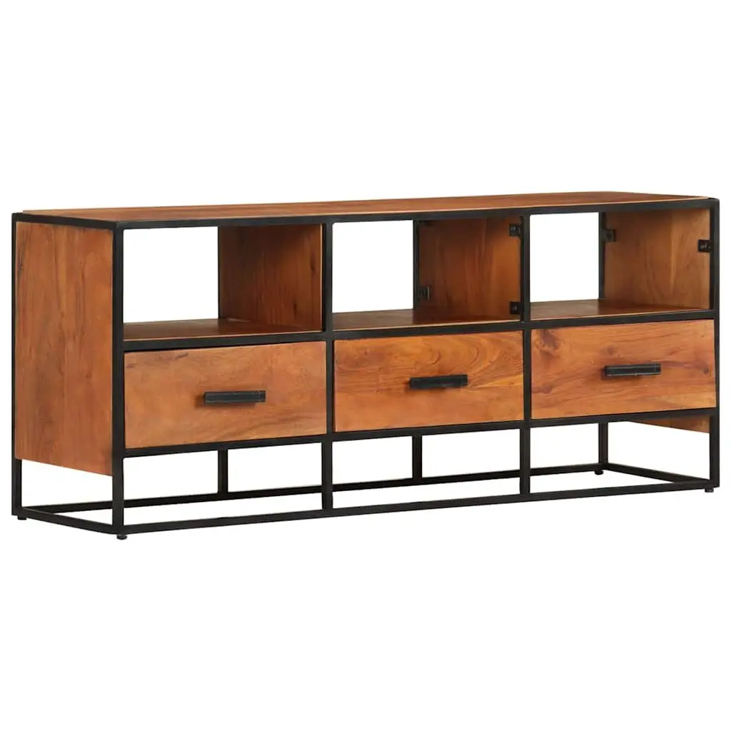 TV Cabinet for Living Room 110x30x45 cm Brown Wood Storage Unit with 3 Drawers and 3 Shelves