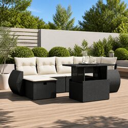 Specifications of 7 Piece Outdoor Sofa Set with Cushions