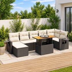 8-Piece Modular Outdoor Sofa Set - Specifications Included
