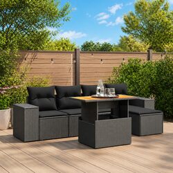 Specifications for 6-Piece Outdoor Sofa Set with Cushions
