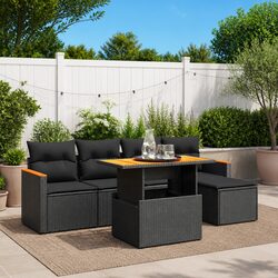 Garden Sofa Set 6 Piece - Dimensions & Material Specs