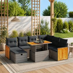 8 Piece Modular Garden Sofa Set: Dimensions and Specs