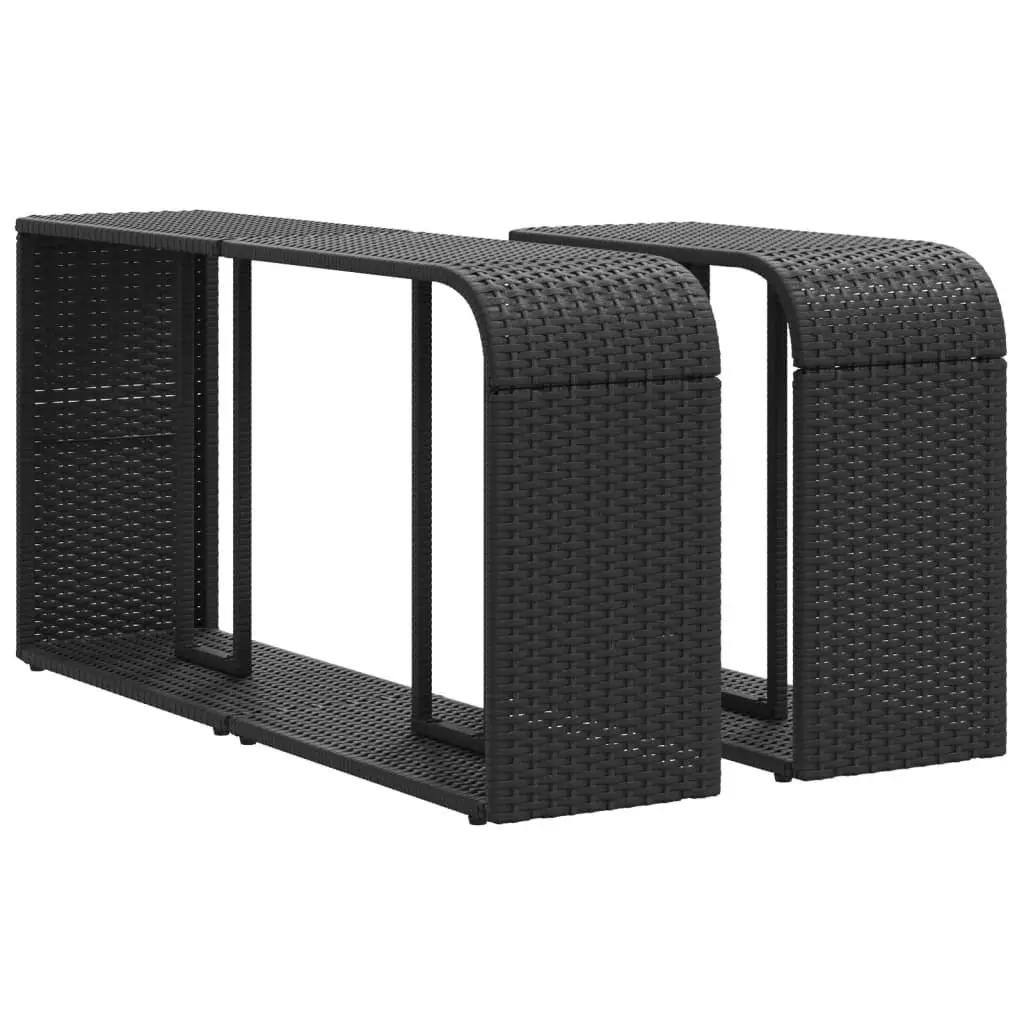 11-Piece Black Outdoor Sofa Set