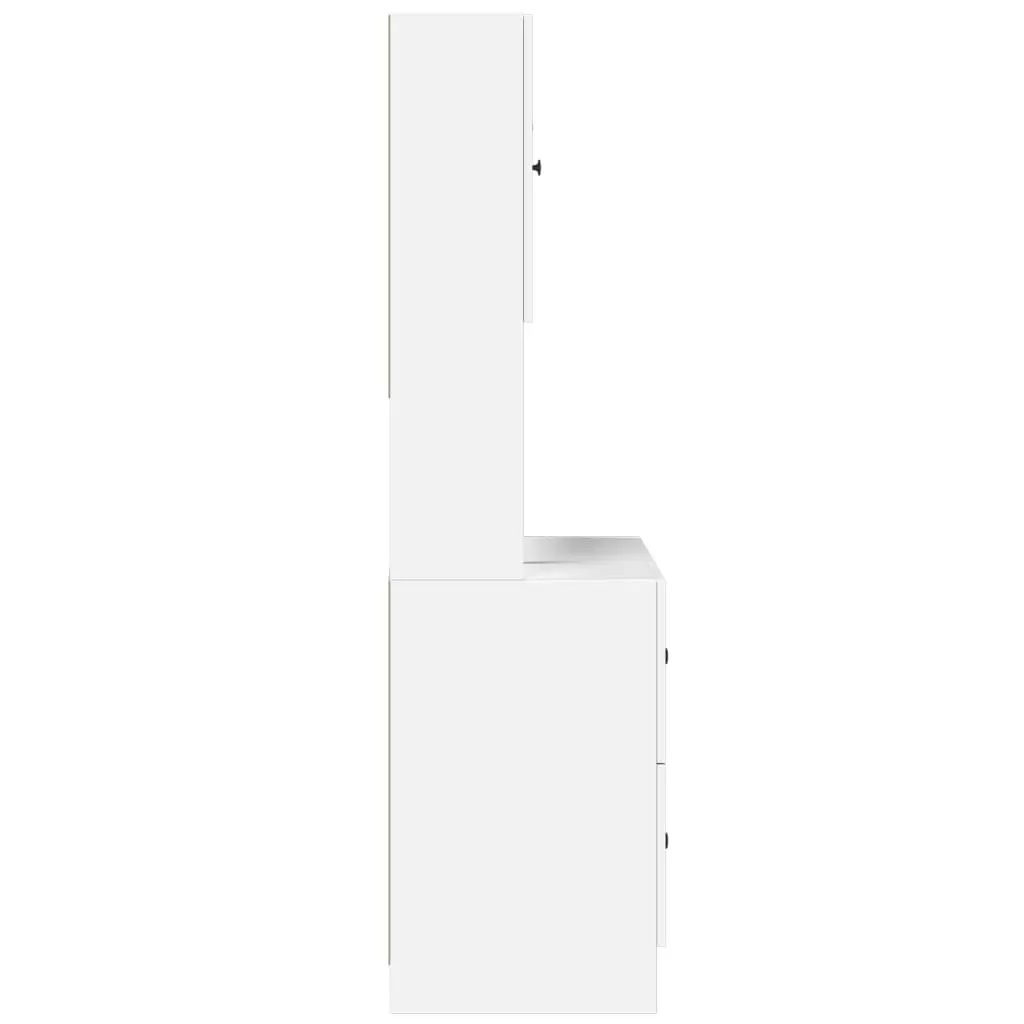 White Kitchen Storage Unit with Drawers