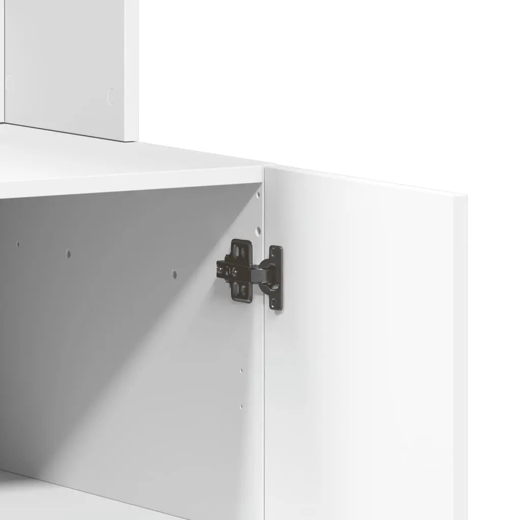 White Kitchen Storage Unit with Drawers