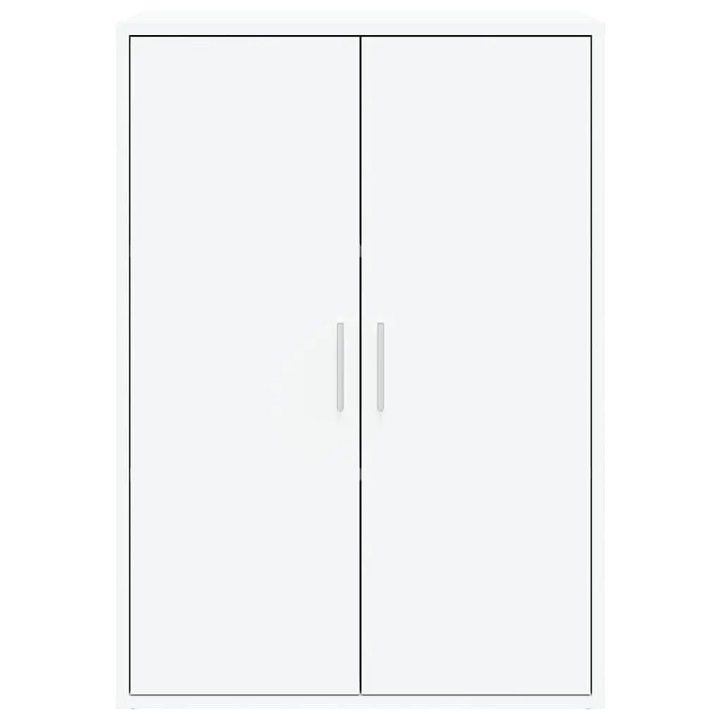 White Engineered Wood Sideboard Storage Cabinet for Living Room 60 x 31 x 84 cm
