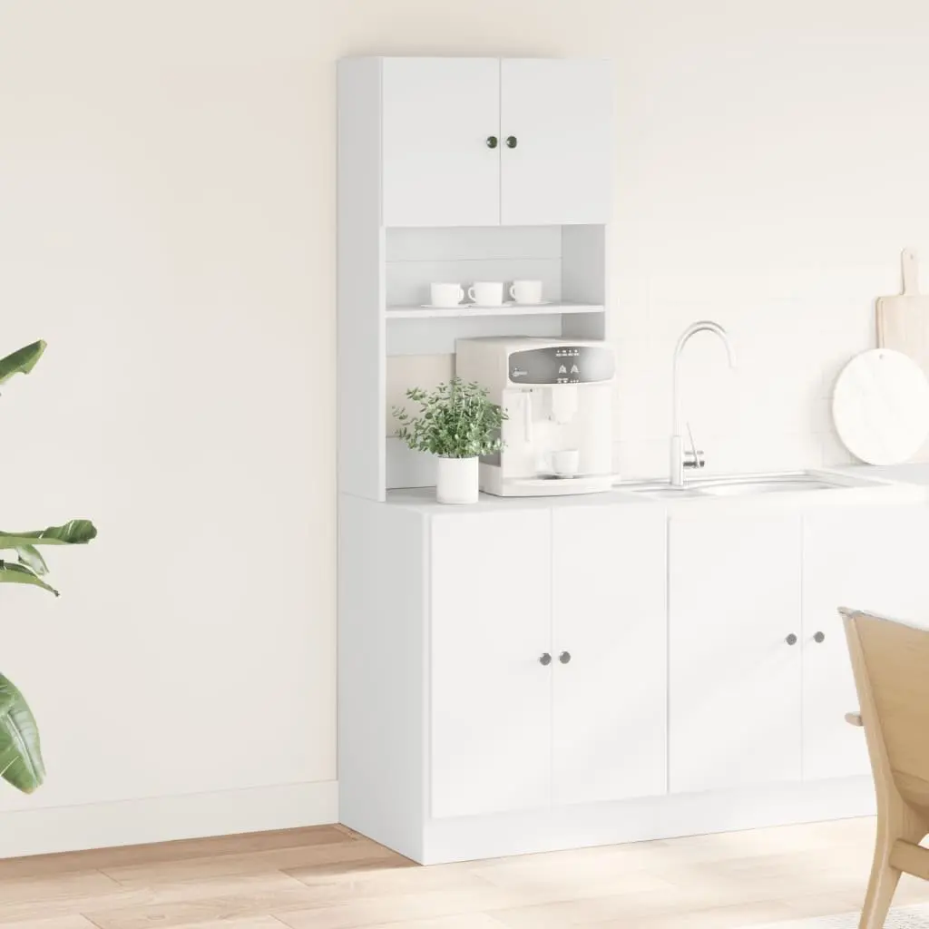 Kitchen Cabinet White Storage Unit Cupboard 60W x 50D x 180H cm