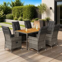 Specifications for Grey Garden Dining Set 7 Pieces