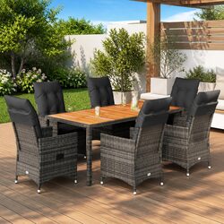 Specifications of the 7 Piece Grey Garden Dining Set