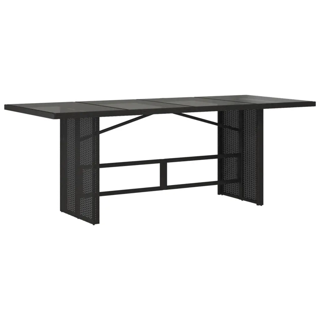 Garden Dining Set 9 Piece Outdoor Furniture Patio Black Poly Rattan Table Chairs