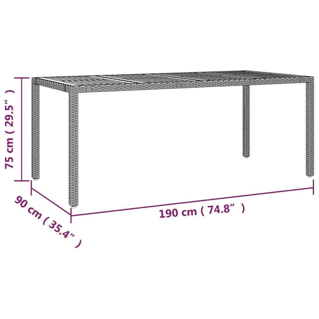 Garden Bistro Set 9 Piece Outdoor Furniture with Cushions Grey Rattan
