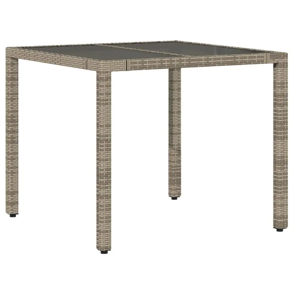 Bistro Set for Garden Outdoor Use 3 Piece Adjustable Grey