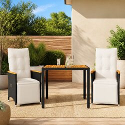 Specifications for 3 Piece Bistro Set: Cushions Included