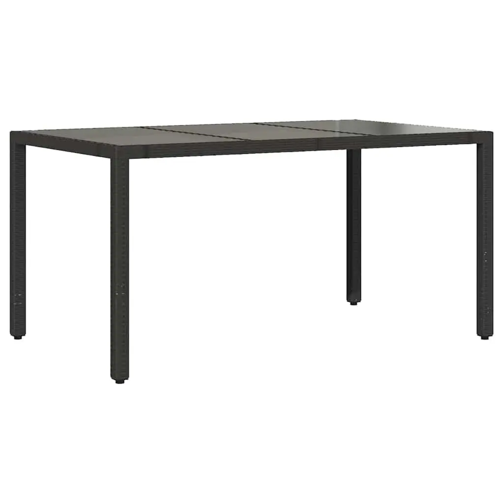5 Piece Bistro Set for Outdoor Use with Cushions Black Poly Rattan Table and Chairs