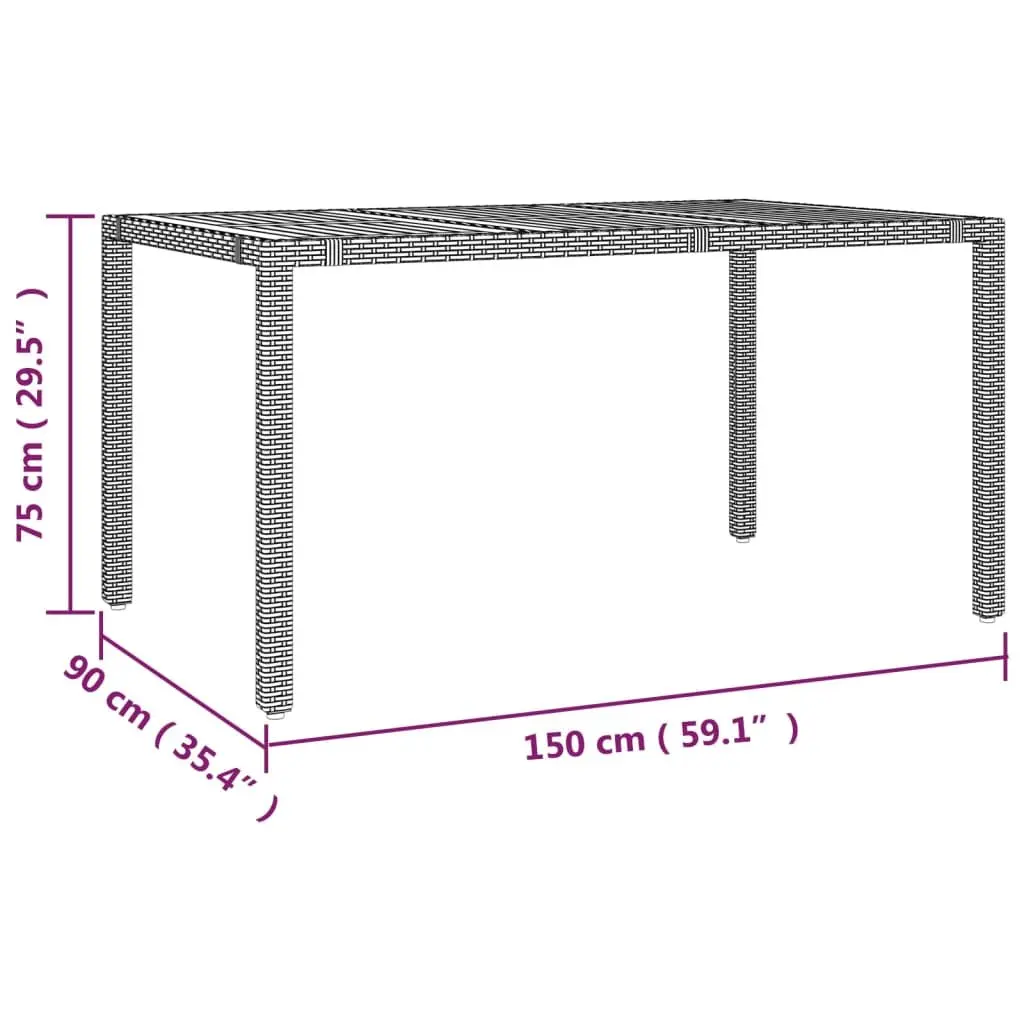 5 Piece Garden Bistro Set Outdoor Furniture Black Poly Rattan with Cushions