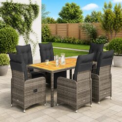 Specifications of 7 Piece Garden Bistro Set in Grey