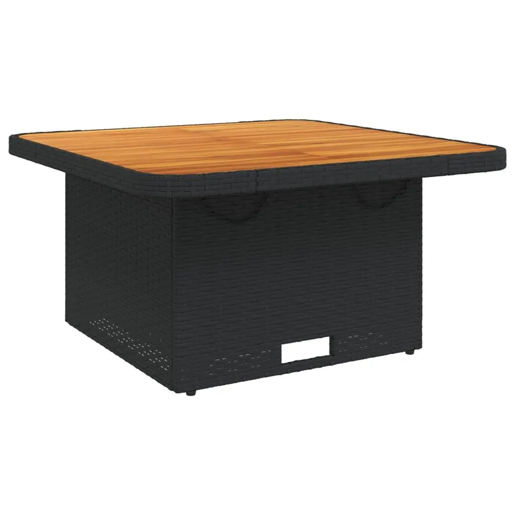 Garden Dining Set 3 Piece Outdoor Furniture with Cushions Black Poly Rattan