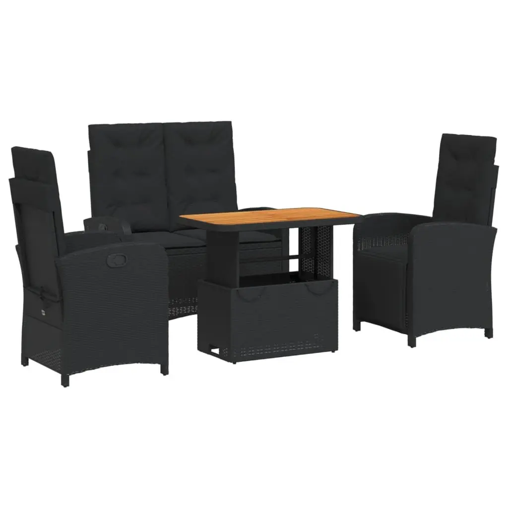 4 Piece Outdoor Dining Set with Cushions