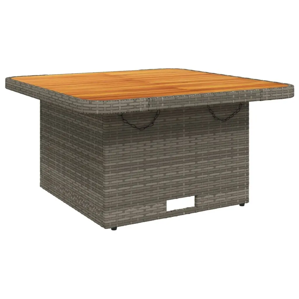 Garden Dining Set Outdoor Use 3 Piece Grey Cushions