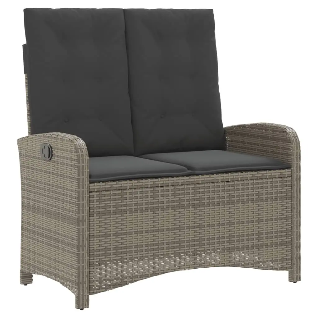 4-Piece Grey Poly Rattan Dining Set